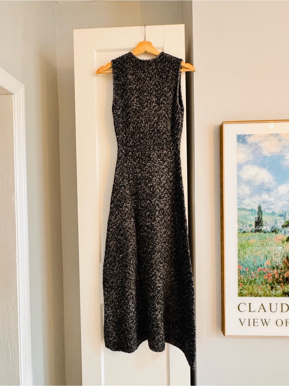 Zara Black Knitted Midi Dress